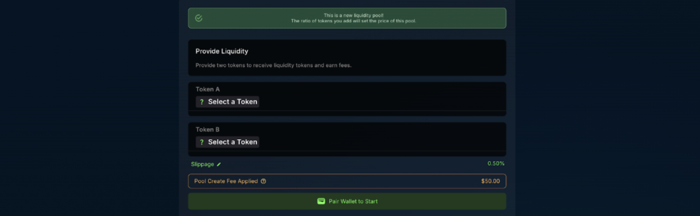 A add liquidity screen